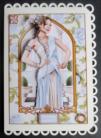 Art Deco Lady Alena 4 Sheet Mini Kit (Light Blue) by Davina Rundle