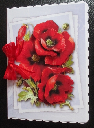 Lovely poppies topper (blue) by Davina Rundle