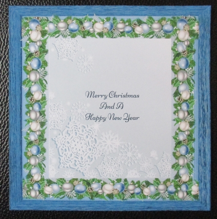 Gorgeous Tinsel & Bauble Insert 8x8 by Davina Rundle