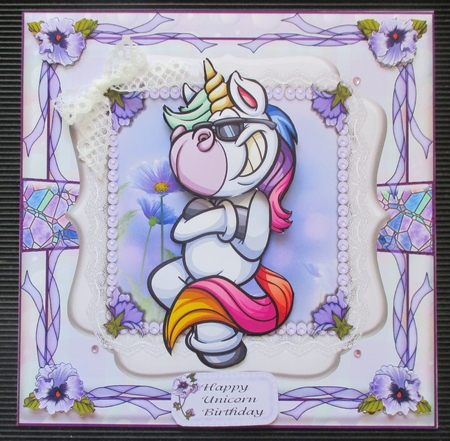 8 x 8 Mini Kit: Cool Unicorn by Davina Rundle