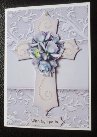 Sympathy Cross Vintage Blue by Davina Rundle