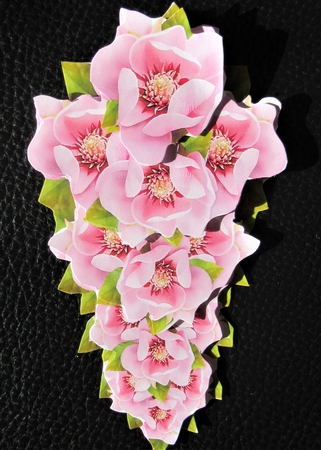 Pink Teardrop Decoupage by Davina Rundle
