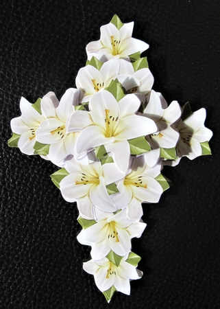 Lily Cross Decoupage by Davina Rundle