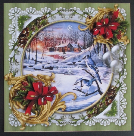 Blue Jay Christmas Scene Mini Kit by Davina Rundle