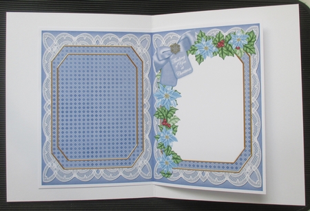 Snow Deer Thinking of You 7x5in Fancy Lace Foldable Insert by Davina Rundle