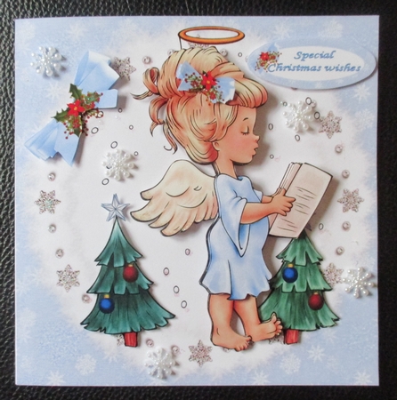 8x8 Sweet angel Christmas mini kit by Davina Rundle