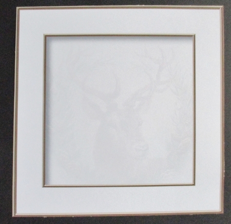 The Christmas Stag 8x8 Insert by Davina Rundle