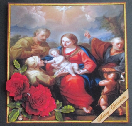 Christmas Roses - Nativity red by Davina Rundle