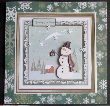 Snowman with the lamp by Davina Rundle