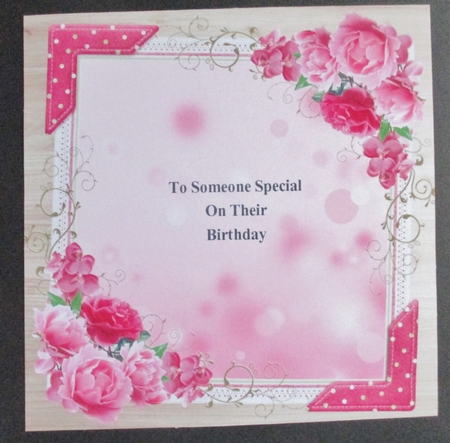 Beautiful Pink Floral Insert 8x8 by Davina Rundle