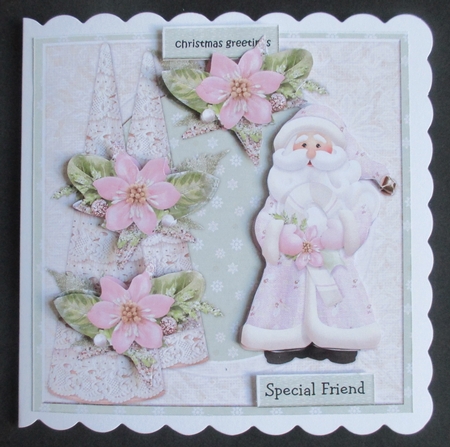 Cute Santa In Pink 1 7x7 by Davina Rundle
