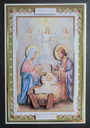 Nativity Christmas Decoupage Topper  by Davina Rundle