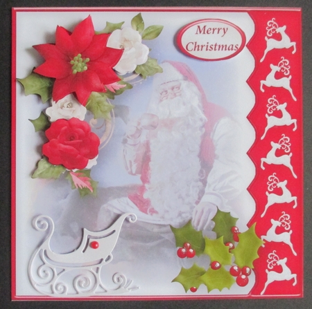 Santas Teabreak - Decoupage Card Front by Davina Rundle