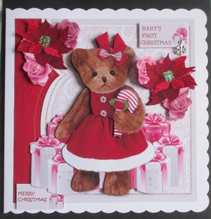 Christmas teddie Girl Mini Kit by Davina Rundle