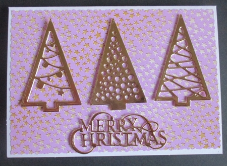  A4 Pink Blue and Gold Christmas Paper by Davina Rundle