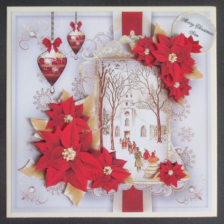 Christmas Poinsettias with Verse Mini Kit by Davina Rundle
