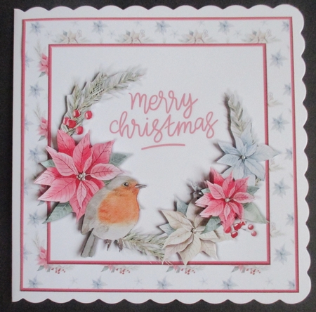 Christmas Wreath Robin by Davina Rundle