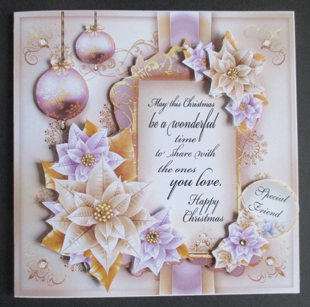 Christmas Pastel Poinsettias with Verse Mini Kit by Davina Rundle