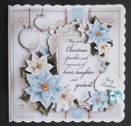 Christmas Winter Poinsettias with Verse Mini Kit by Davina Rundle