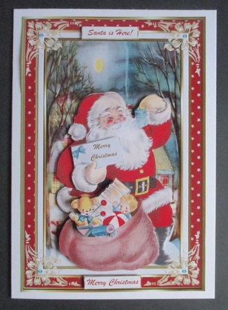 Christmas Santa Decoupage Topper by Davina Rundle