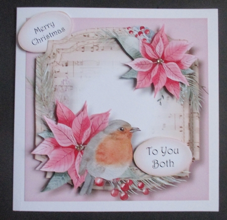 Sheet Music Watercolour Christmas - Robin by Davina Rundle