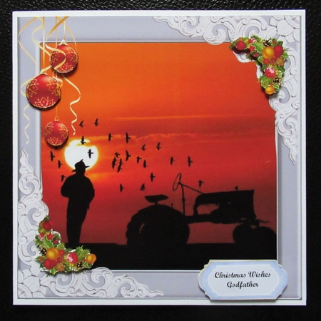 ALL THAT GLITTERS CHRISTMAS SUNSET TRACTOR 2 by Davina Rundle
