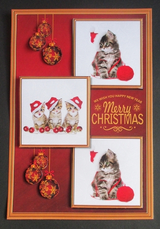 Christmas Animal 3 squared card front by Davina Rundle
