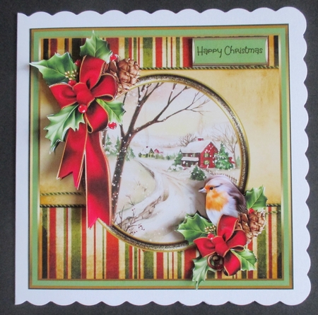 Vntage Christmas scene by Davina Rundle