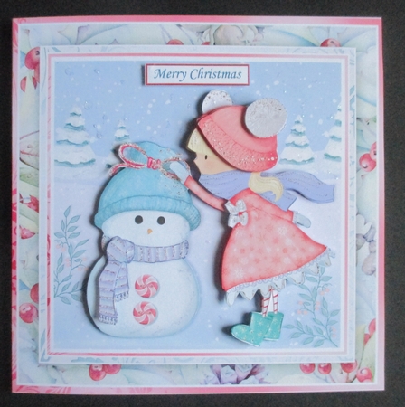MY LITTLE SNOWMAN 7.5 Christmas Decoupage & Insert Mini Kit by Davina Rundle