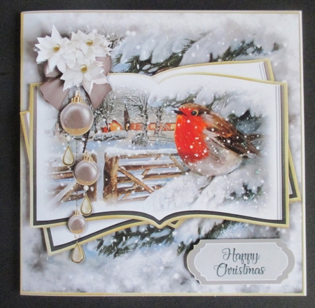 Robin Red Breast Open Book 7x7 Mini Kit by Davina Rundle