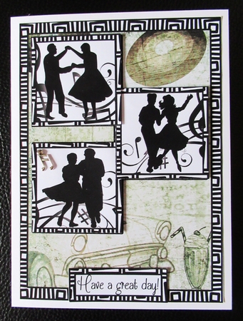 Rock n Roll Birthday 3 Squares by Davina Rundle