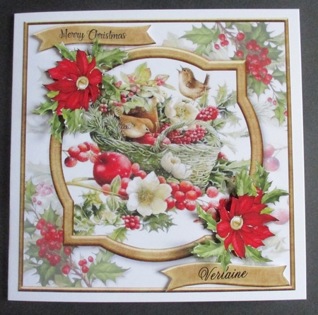 Vintage Winter Fruit Basket by Davina Rundle