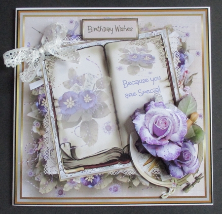 Lilac rose and violets by Davina Rundle
