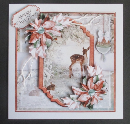 Winter Splendor Doe Rabbit and Robin by Davina Rundle