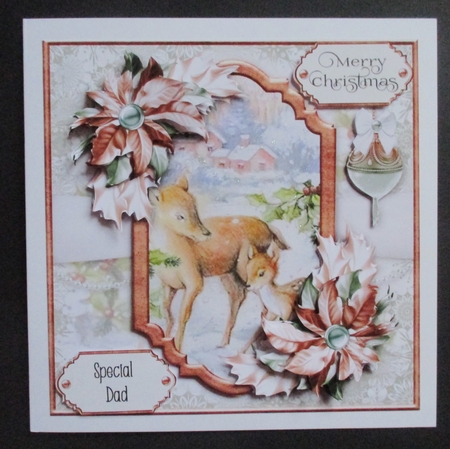 Winter Splendor Doe and Fawn by Davina Rundle