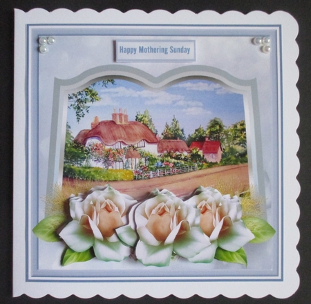 English cottage and roses by Davina Rundle