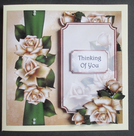 Panel & Bow - Antique Roses by Davina Rundle