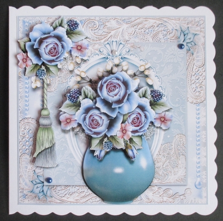 Vase Of Blue Card Kit by Davina Rundle