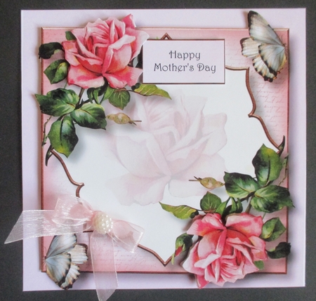 Beautiful Lotus Frame - Pink Roses by Davina Rundle