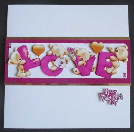 Four lovely love bears pink DL by Davina Rundle