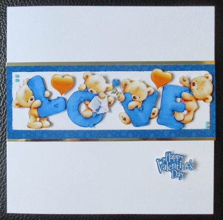 Four lovely love bears blue DL by Davina Rundle