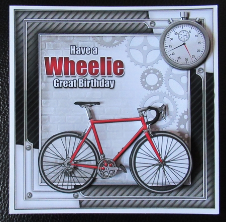 Have A Wheelie Great Birthday 8x8 Mini Kit by Davina Rundle