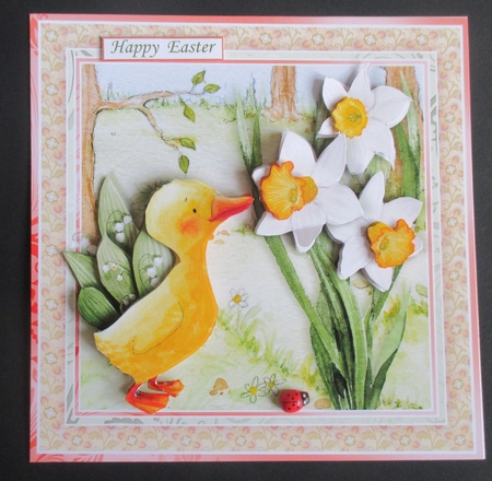 SPRING DUCKLING & DAFFODILS 7.5 Decoupage & Insert Kit Easter etc by Davina Rundle