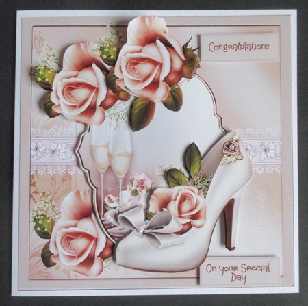 The wedding shoe and rose by Davina Rundle