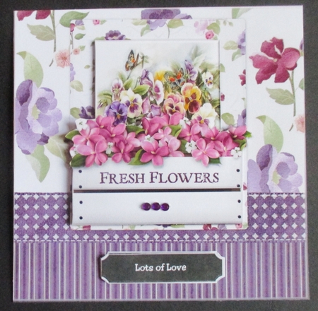 Quick Card  Fresh Flowers & Violets by Davina Rundle