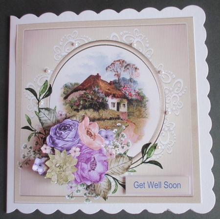 Cottage and roses by Davina Rundle