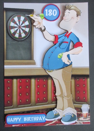 Darts Dude Blue by Davina Rundle