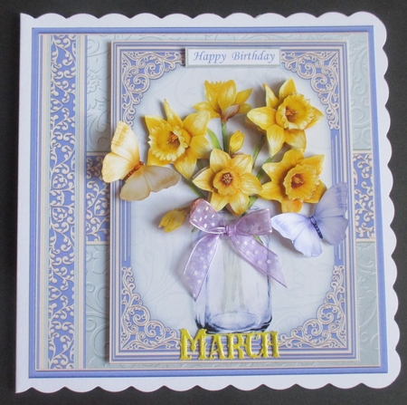JAR OF DAFFODILS 7.5 Decoupage & Insert Kit All Occasions by Davina Rundle