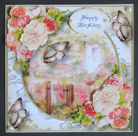 Rose Cottage Flutters - Peach Roses by Davina Rundle