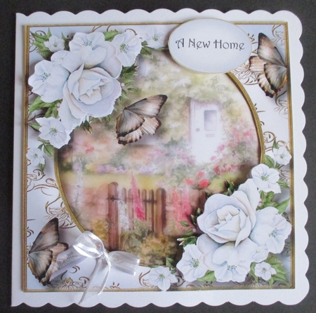 Rose Cottage Flutters - White Roses by Davina Rundle